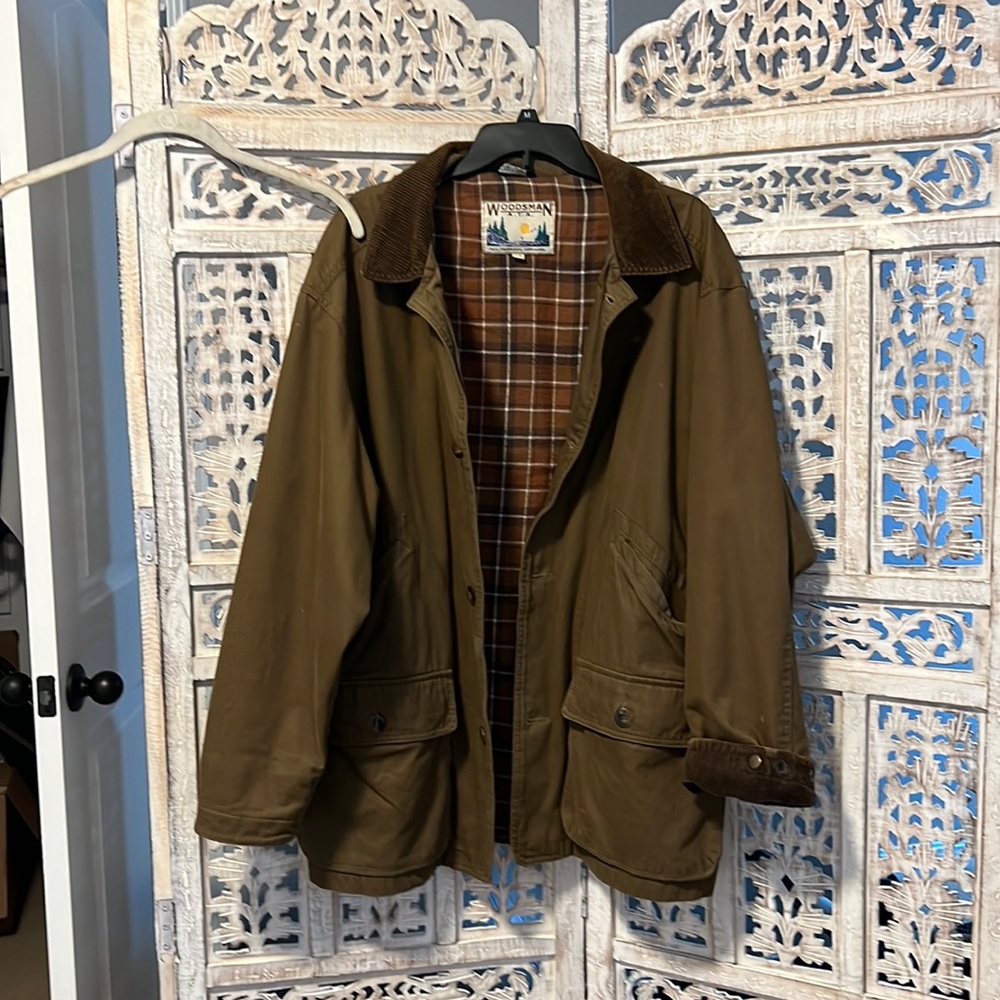 Woodsman All Terrain Apparel Men’s Field Jacket - Size Large. Flannel Lined Coat